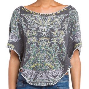 Free People Fair Isle Crochet Boho Sweater